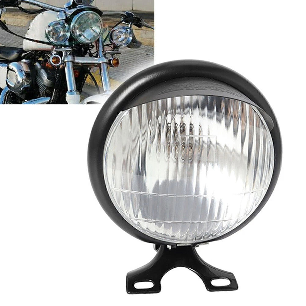 5'' Vintage Metal Front Headlight for Harley Suzuki Honda