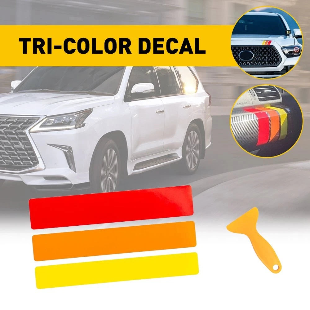Tri-color top grille sticker for Toyota Tacoma (2016–2020)
