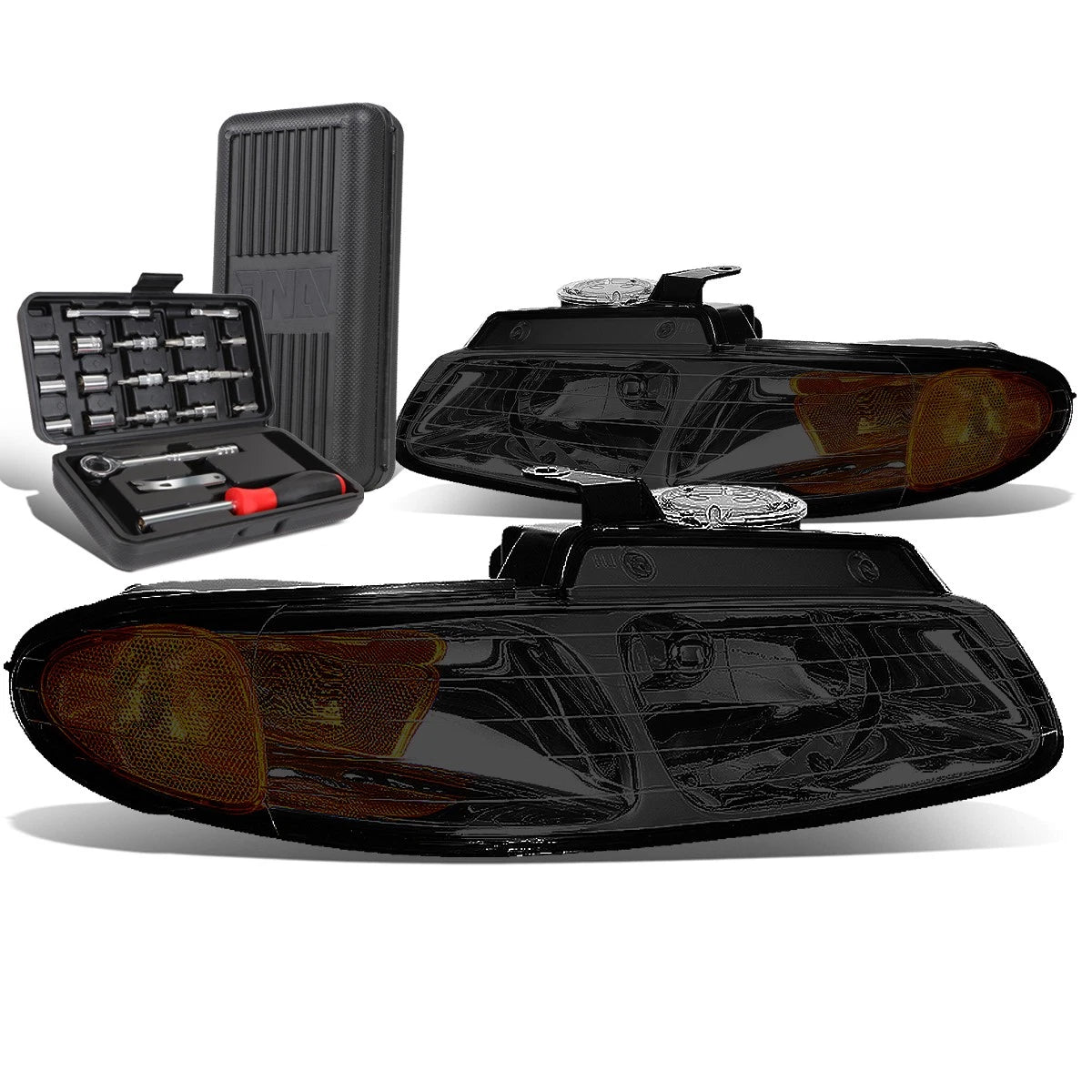 Smoked/Amber Signal Headlight for Dodge Grand Caravan Grand Voyager (1996–2000)