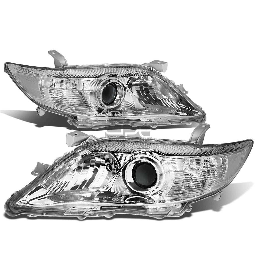 Projector Headlights for Toyota Camry (2010–2011) - Chrome Housing, Clear Corner