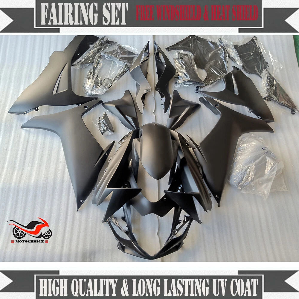 Matte Black Fairing Kit for Suzuki GSXR600/750 (2011–2023) ABS Bodywork