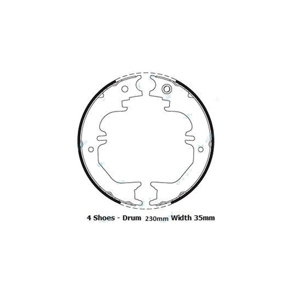 Hand Park Brake Shoes for Toyota Landcruiser HZJ105 (1998-2007)