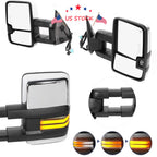 Chrome Power Heated Towing Mirrors for Chevy Silverado GMC Sierra