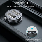 Dual USB Charger for Car with Dual Socket Splitter (Universal)