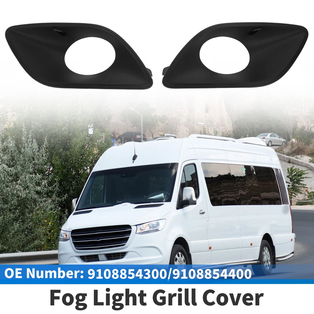 Set of 2 Front Bumper Fog Light Covers No.9108854300 for Mercedes-Benz Sprinter