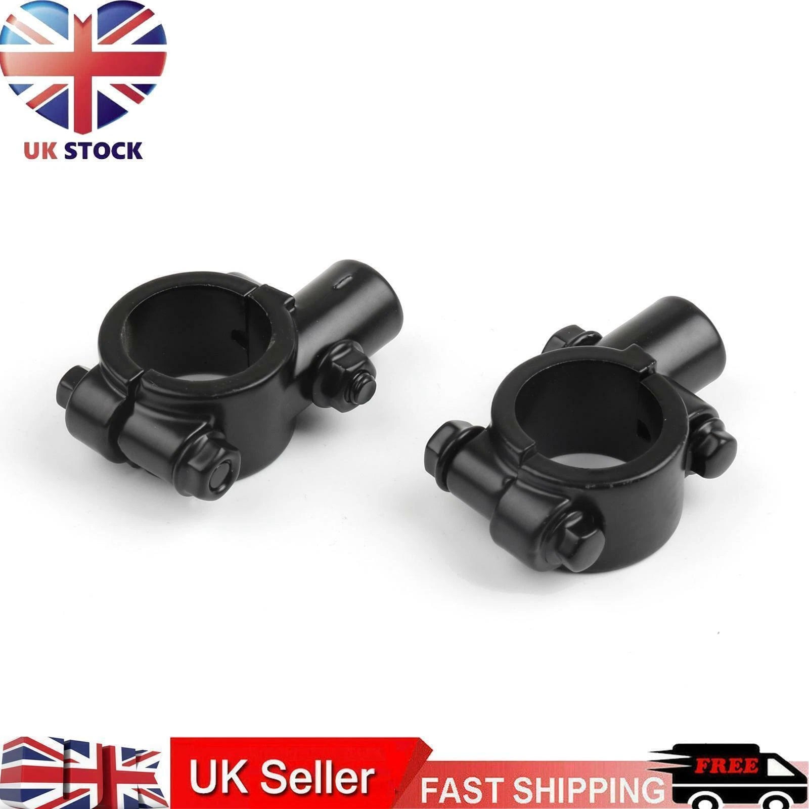Handlebar Mirror Mount Clamp Adapter for Moto Bike (1" 10MM Thread)