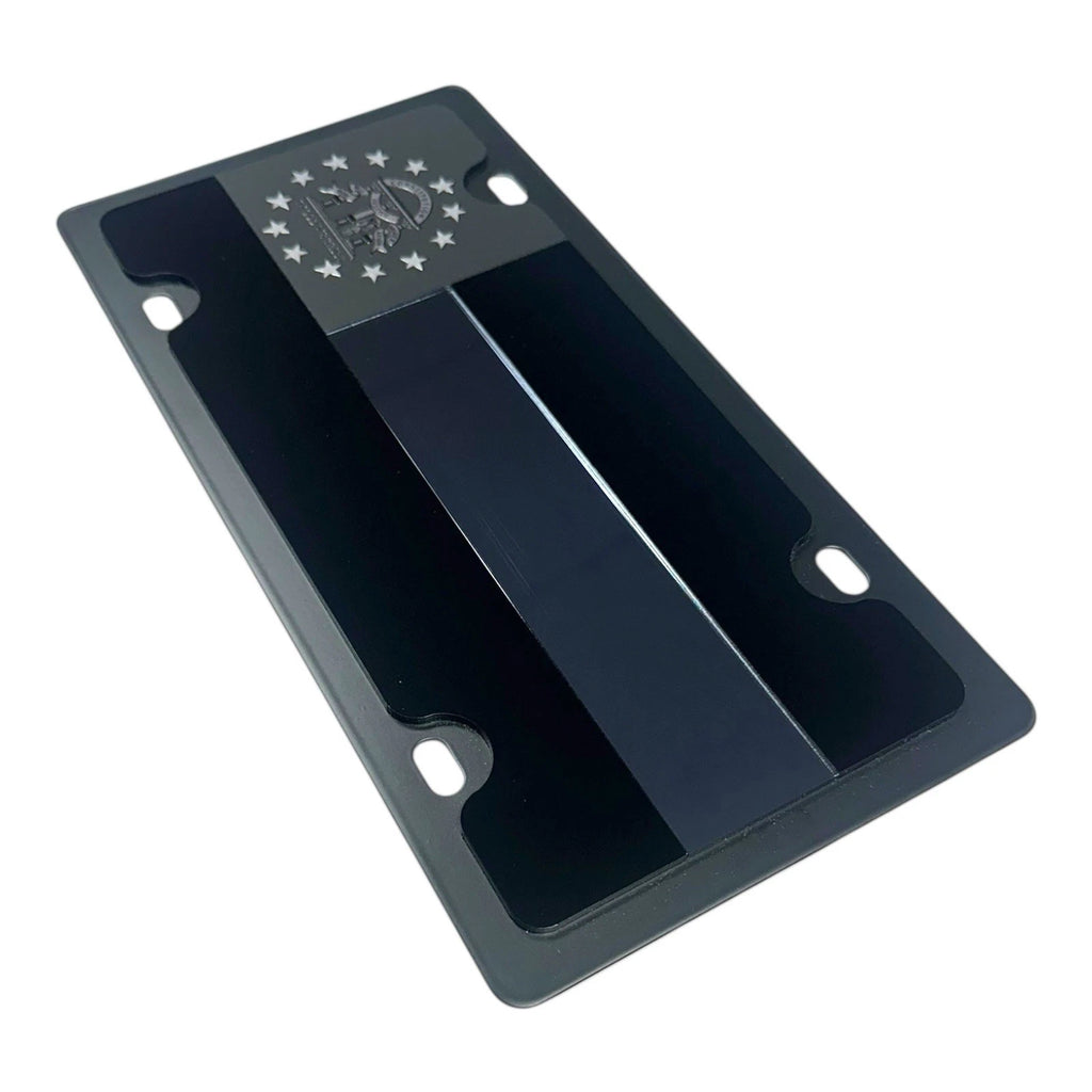Steel License Plate Blackout Georgia State Flag for All Vehicles (Universal)