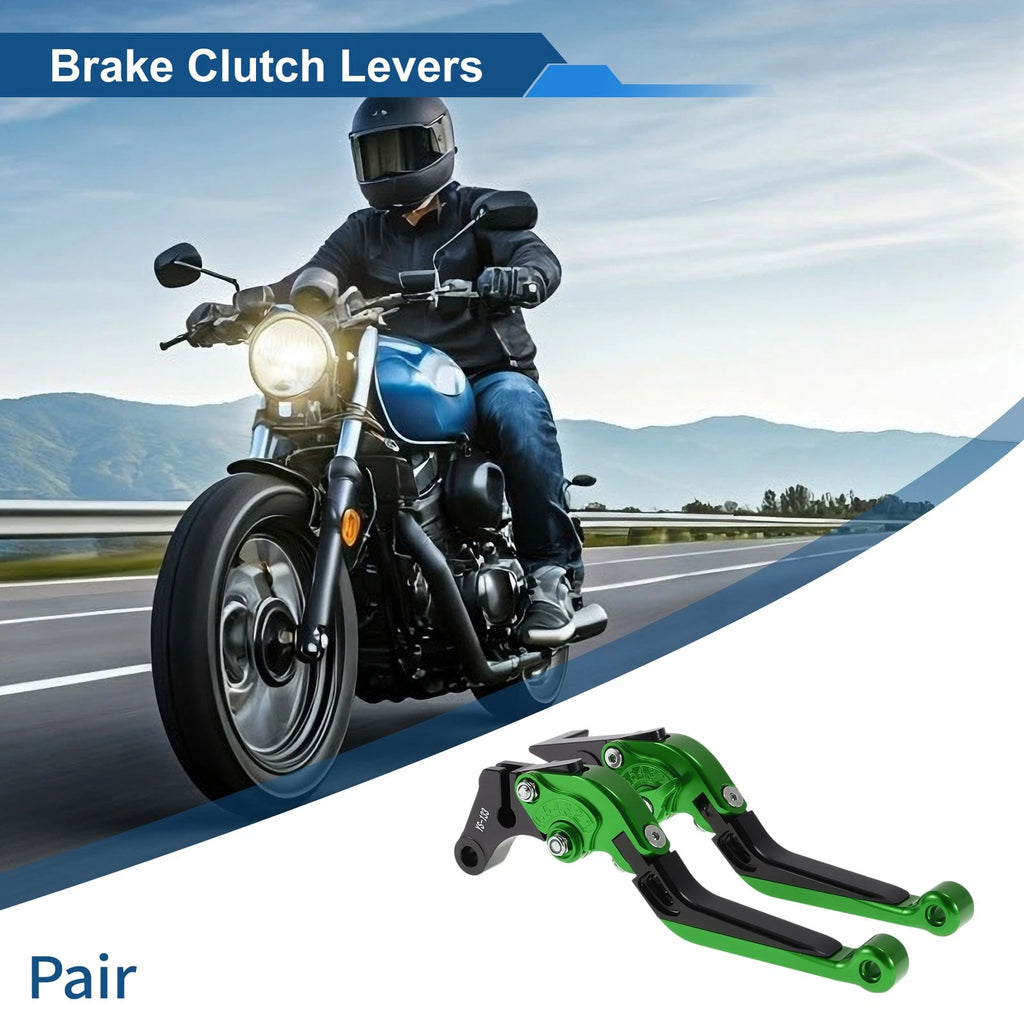 Adjustable Brake Clutch Levers for Suzuki GSXR150 (2017–2020) Green Black