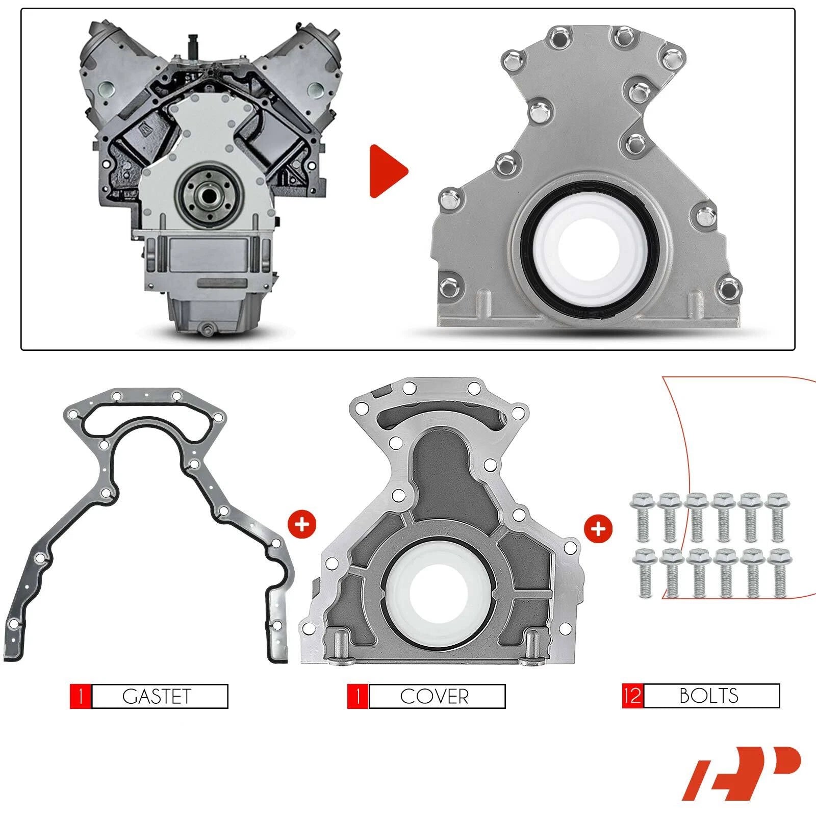 Rear Main Seal Kit for Chevy GMC 4.8L 5.3L 6.0L 6.2L (2000–2023)