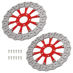 2PC Front Brake Rotor Disc for Harley-Davidson Trike Dyna (2006–2019) Red
