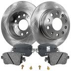 Rear Brake Disc Rotors and Pads Kit for VW Golf SportWagen (2017–2018)