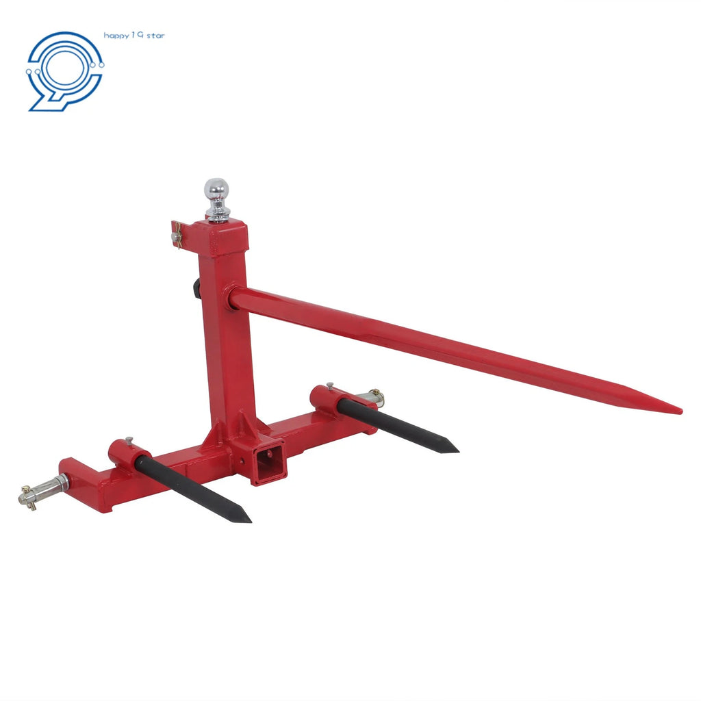 49" 3-Point Hay Spear for Tractor Cat 1 (with 2 Stabilizers)