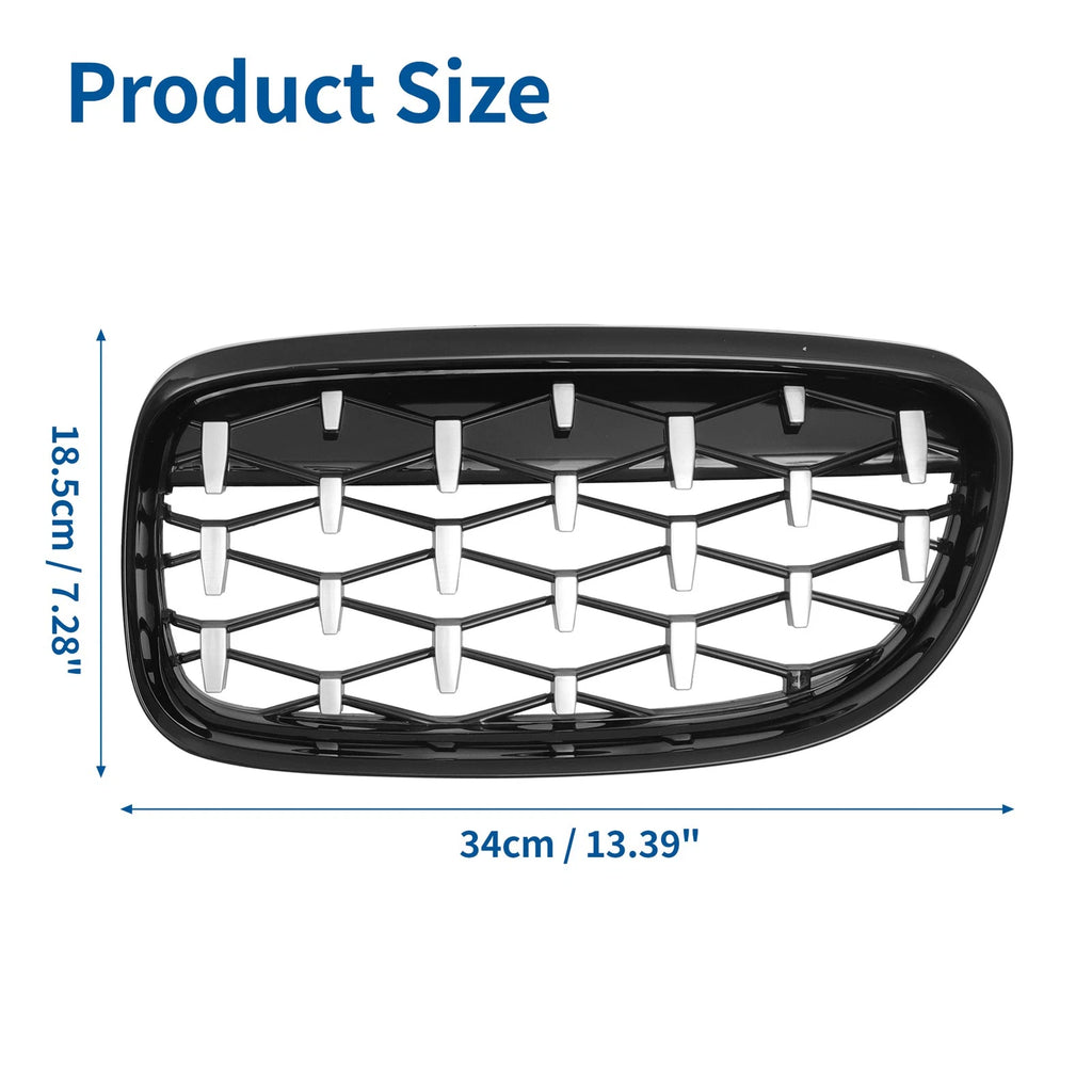 Front Hood Bumper Grille for BMW 335d 328i 335i xDrive (2007–2013) Pair