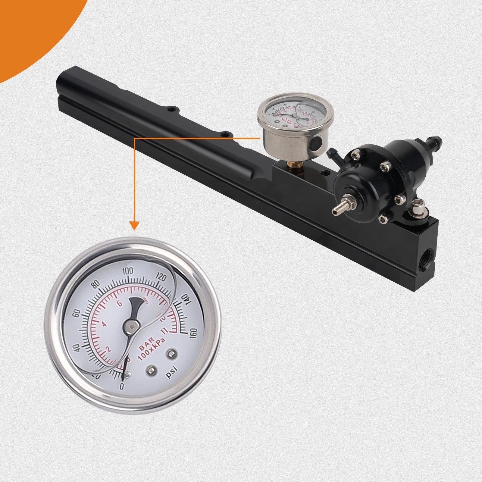 Fuel Pressure Regulator Gauge Rail for Acura Integra B16A B18C (1986–2001)
