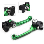 Brake Clutch Levers Set of 2 for RMZ450 (2005–2022) Green Aluminum