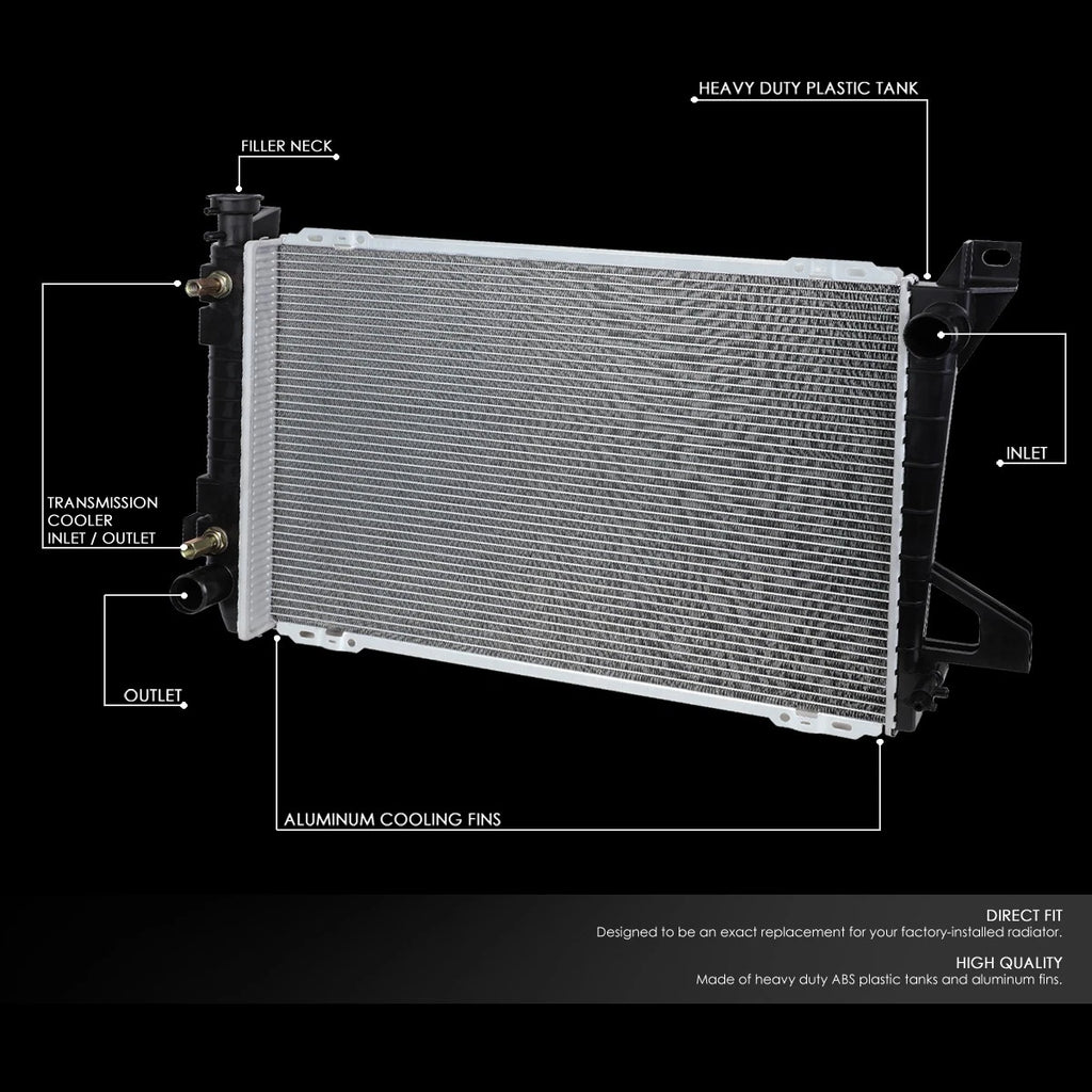 Aluminum Core Radiator for Ford F150/F250/F350/Bronco (1985–1997) DPI 1453