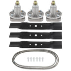 Deck Spindle Blade Belt Kit for John Deere L120 L130 (2003–2005) 10437 GY20050 GY20785