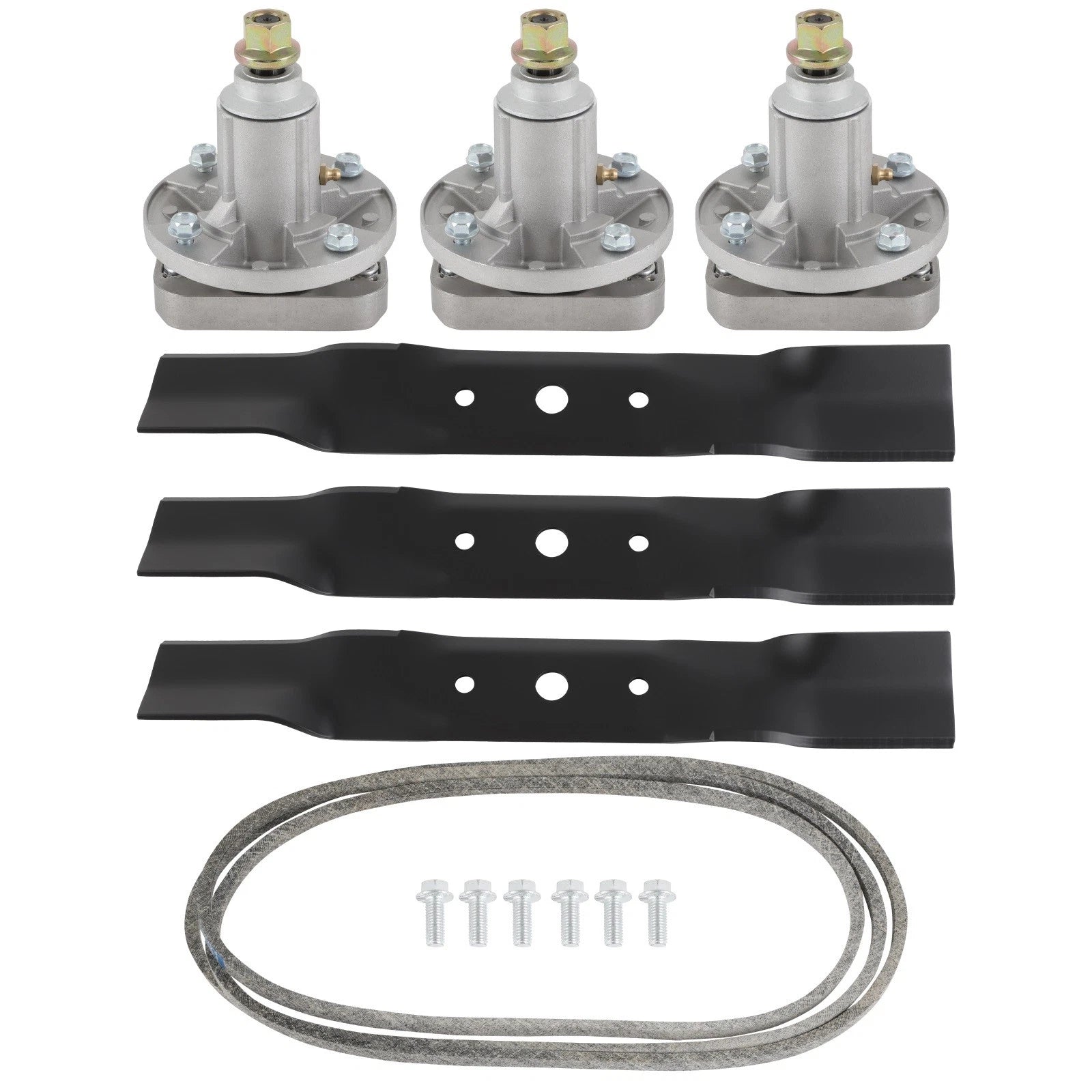 Deck Spindle Blade Belt Kit for John Deere L120 L130 (2003–2005) 10437 GY20050 GY20785