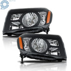 Set of 2 Black Headlights Assembly for Honda Pilot (2009-2011)