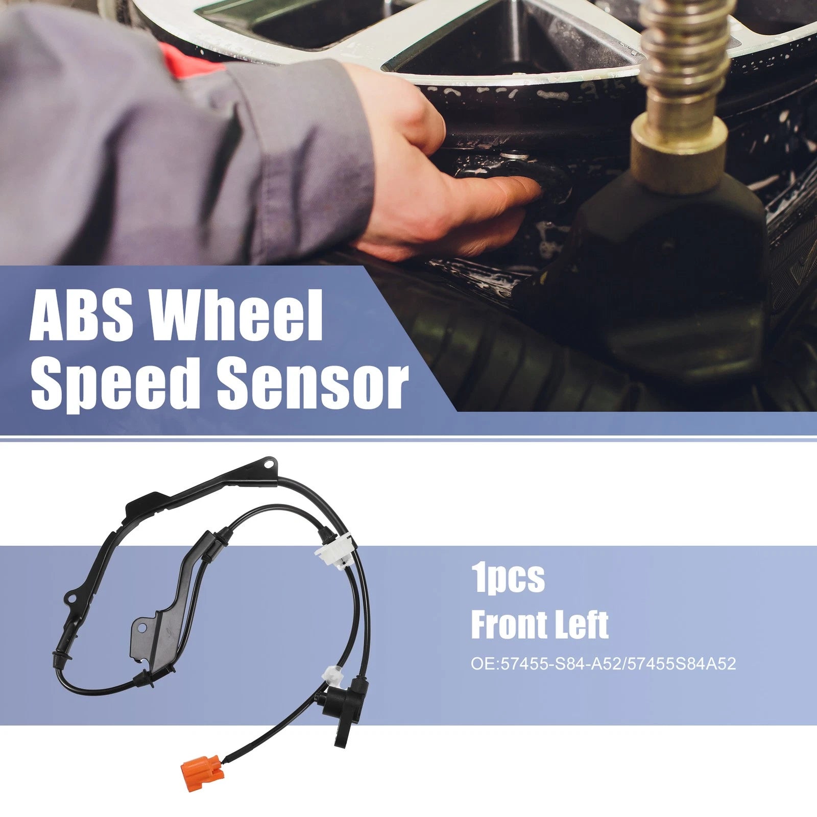 Front Left ABS Sensor No. 57455-S84-A52 for Honda Accord (1998–2002)