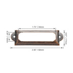 Set of 12 Metal Drawer Cabinet Label Pull Handles for