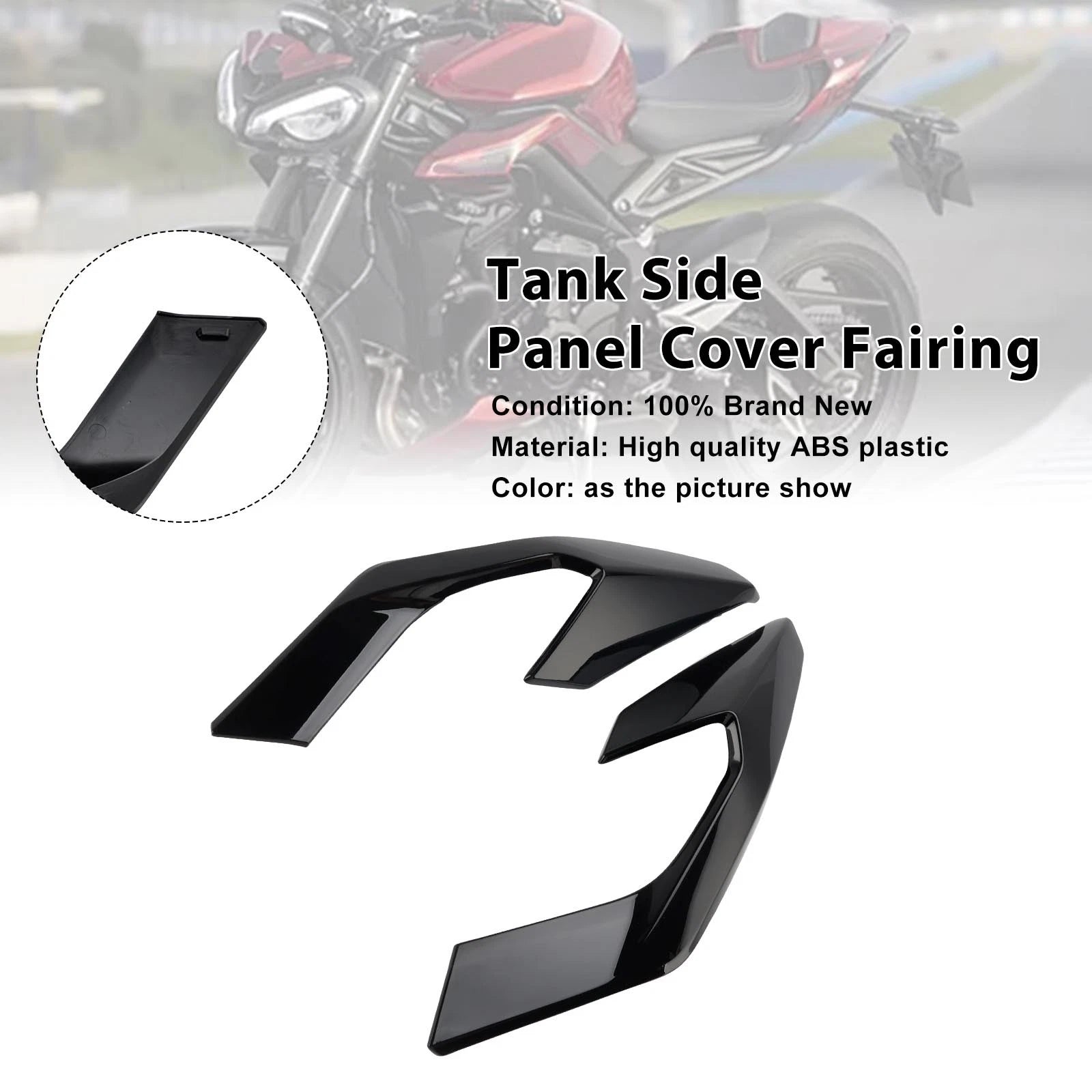 Tank Side Cover Panel Fairing for Street Triple 765 R/RS (2023–2025) Black