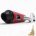 HMF Performance Full Exhaust Red w/ Black Euro Cap + Jet Kit for TRX450R (2004–2005)