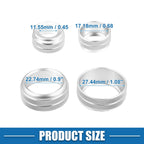 3Pcs AC Audio Volume Knob Cover for BMW F20 F22 F30 (2012–2019) Silver Tone