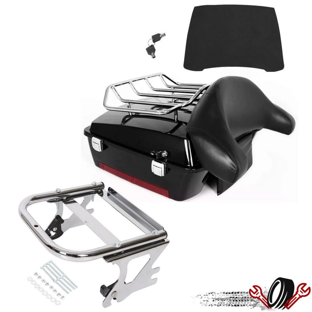 Luggage Trunk Backrest Mount Rack for Harley Touring Road Glide (1997–2008)