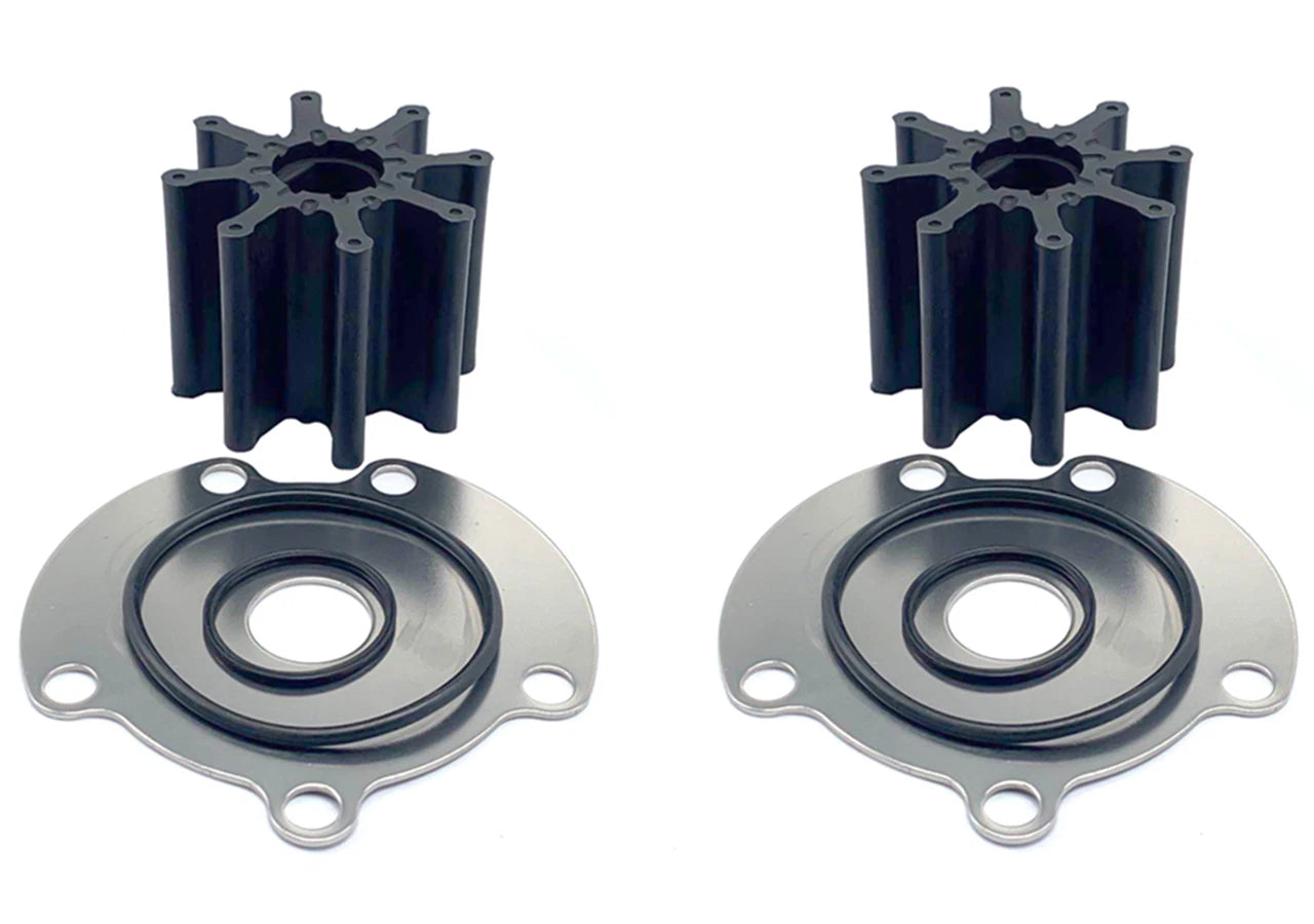 2X Sea Water Pump Impeller for Mercruiser Bravo I II III (47-59362T1, 18-3087)