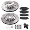 Front Brake Rotors and Pads Kit for Lexus NX300h (2015–2021) RX350 (2010–2015) D1324