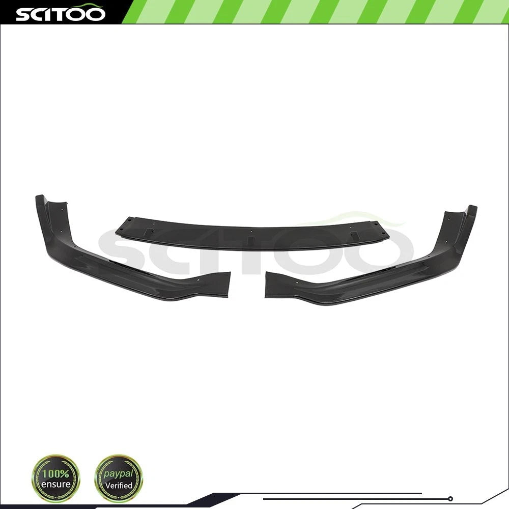 3PC Front Bumper Lip for Lexus IS-Series F-Sport (2014–2016) Glossy Black