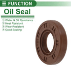 Oil Seal FKM Rubber 20x42x8mm for Various Models (5 Pcs)