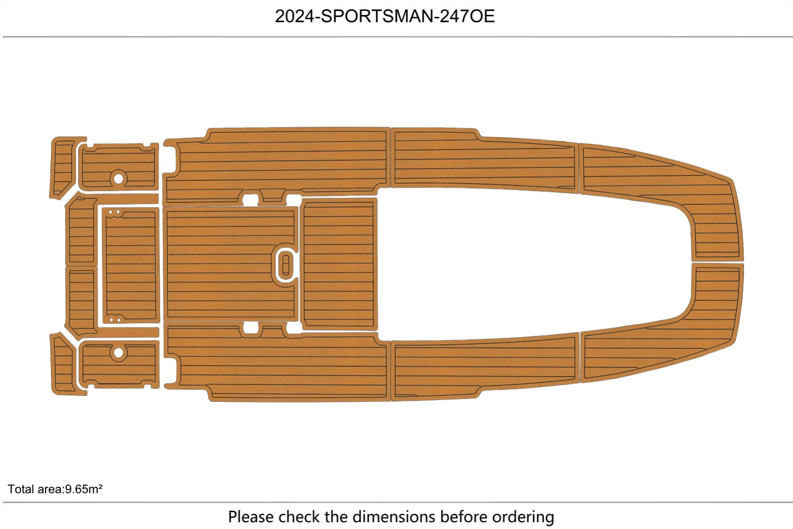 EVA Foam Teak Deck Floor Mat for Sportsman 247OE (2023)