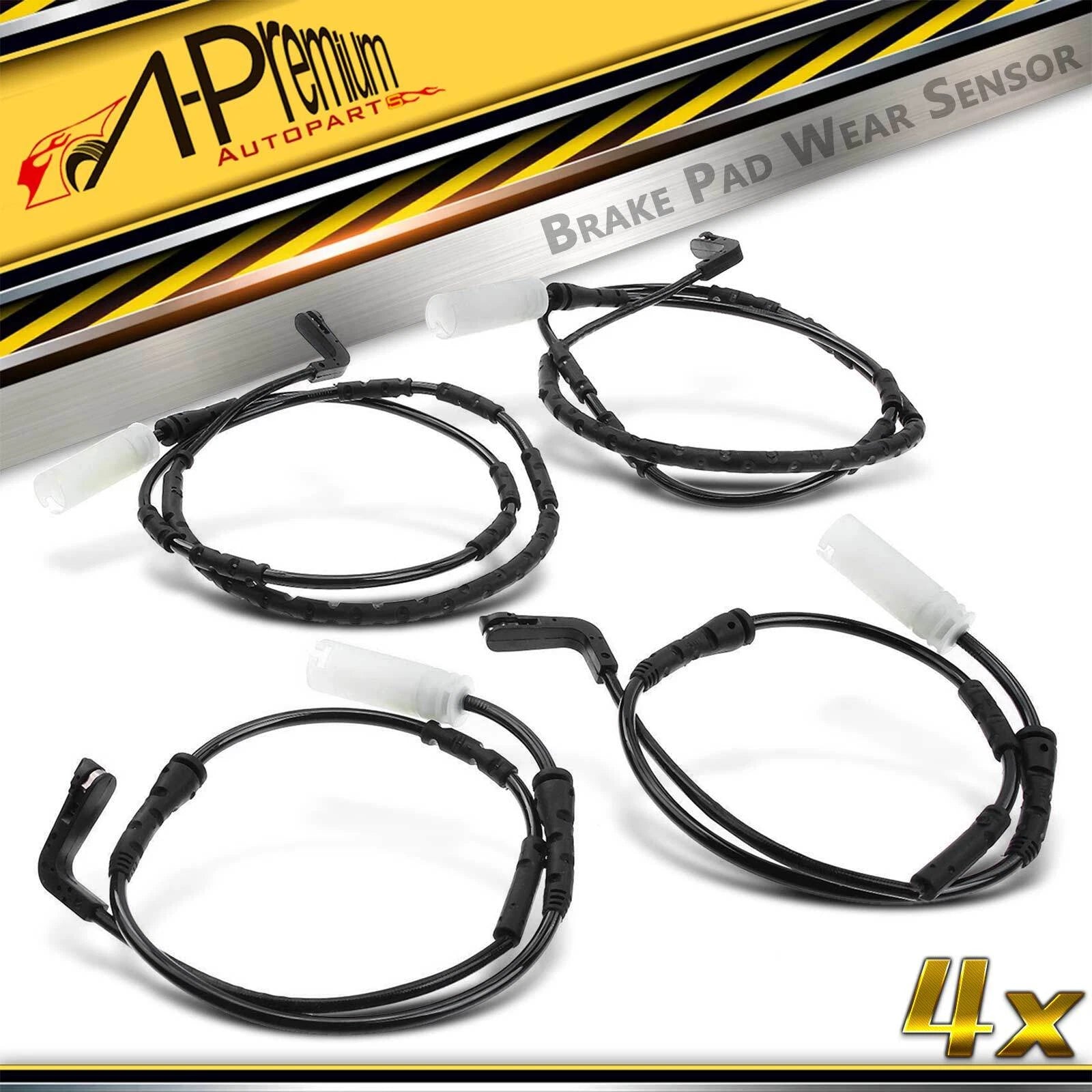 Set of 4 Disc Brake Pad Wear Sensors for BMW 135i 328i 335i 335d (2007–2013)