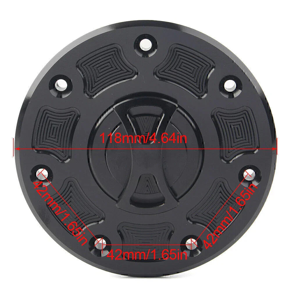 Fuel Gas Tank Cap Cover for Kawasaki Ninja 500, ZX-6, ZX-7, ZX-9, ZRX-1100 (1994-2003)