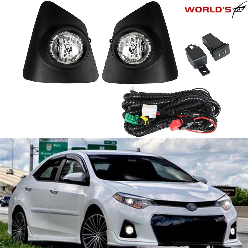 Set of 2 Front Bumper Fog Lights for Toyota Corolla (2014–2016)