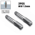 2Pcs Taps 18x1.5mm HSS Metric Taper for Automotive Applications