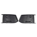 Front Bumper Fog Light Grille Covers Matte Black for Audi A6 S6 (2018-2024)