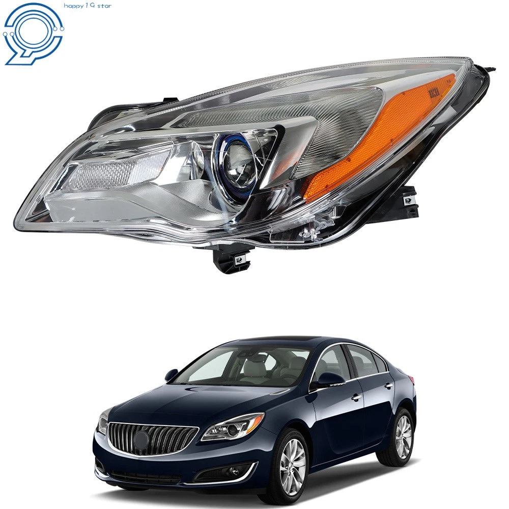 Halogen Headlight for Buick Regal (2014–2017) Projector Chrome Housing