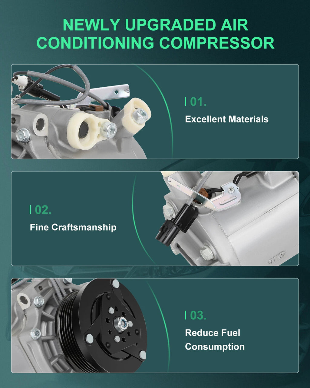 A/C Compressor with Clutch for Mitsubishi Lancer 2008–2010