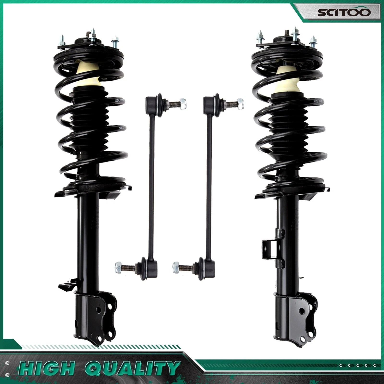 Front Complete Struts w/Spring & Sway Bar End Link Kit for Mazda Tribute (2001–2004)