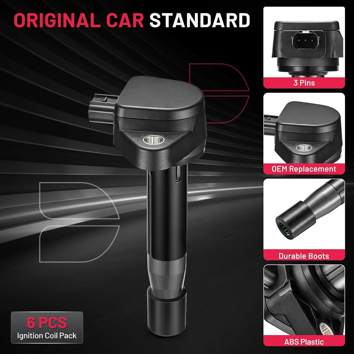 Ignition Coil for Acura RL TL TSX ZDX MDX RDX V6 3.5L 3.7L (2012–2018)
