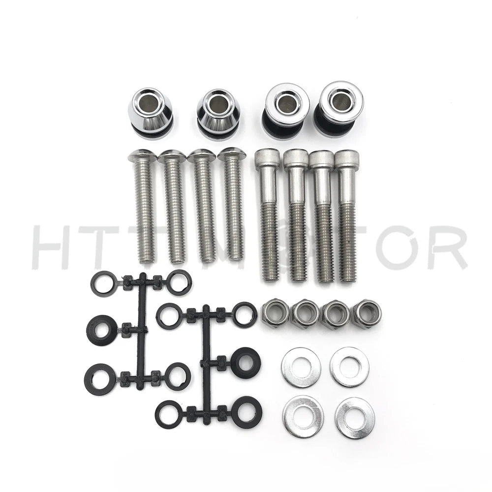 Sissy Bar Docking Hardware Kit Chrome for Harley Softail (1984–1999)