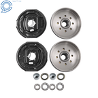 Set of 2 Trailer Hub Drum Kits for 7000lb Axle 12"x2" Electric Brakes