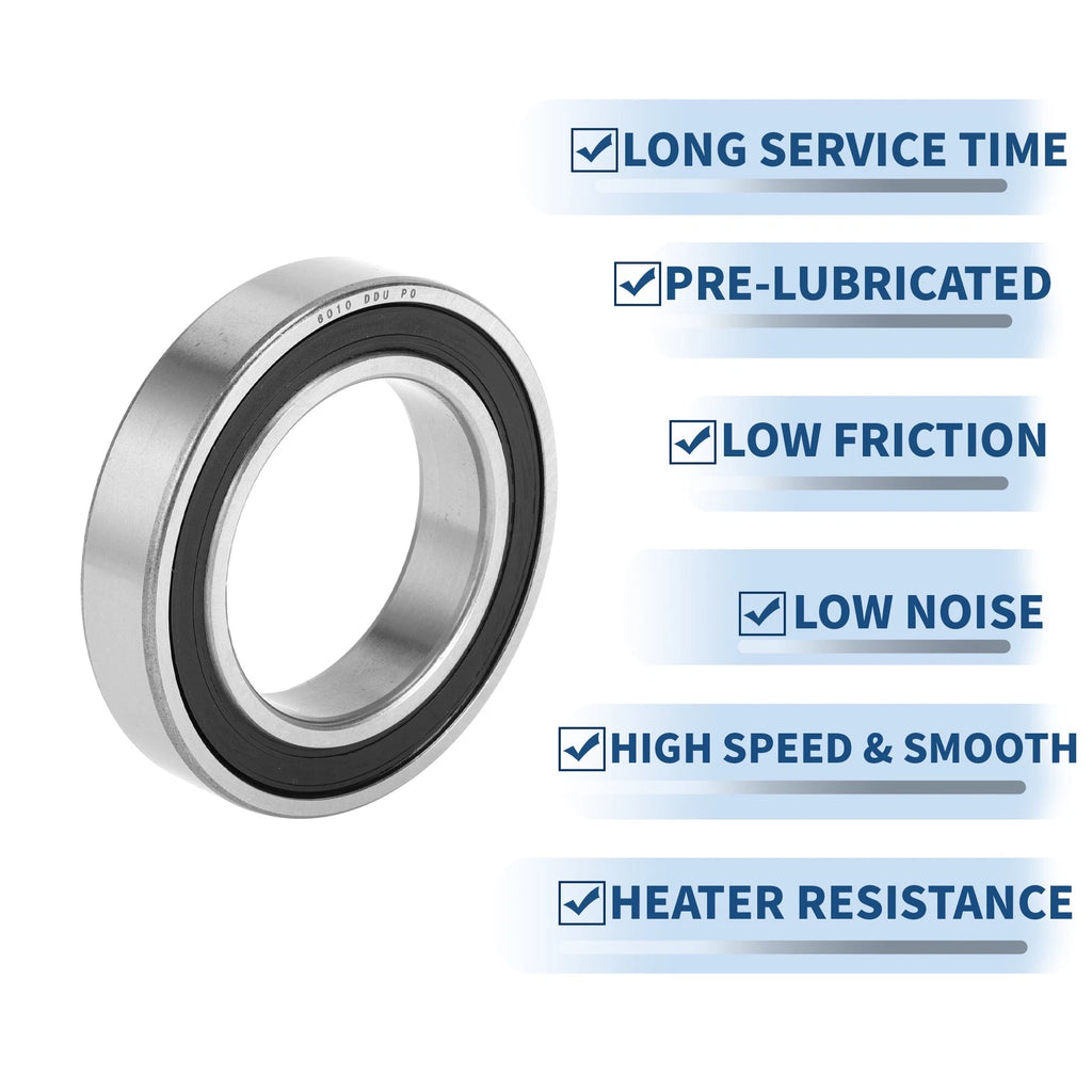 Deep Groove Ball Bearing 6010DDU for Scooter Skateboard (50x80x16mm)