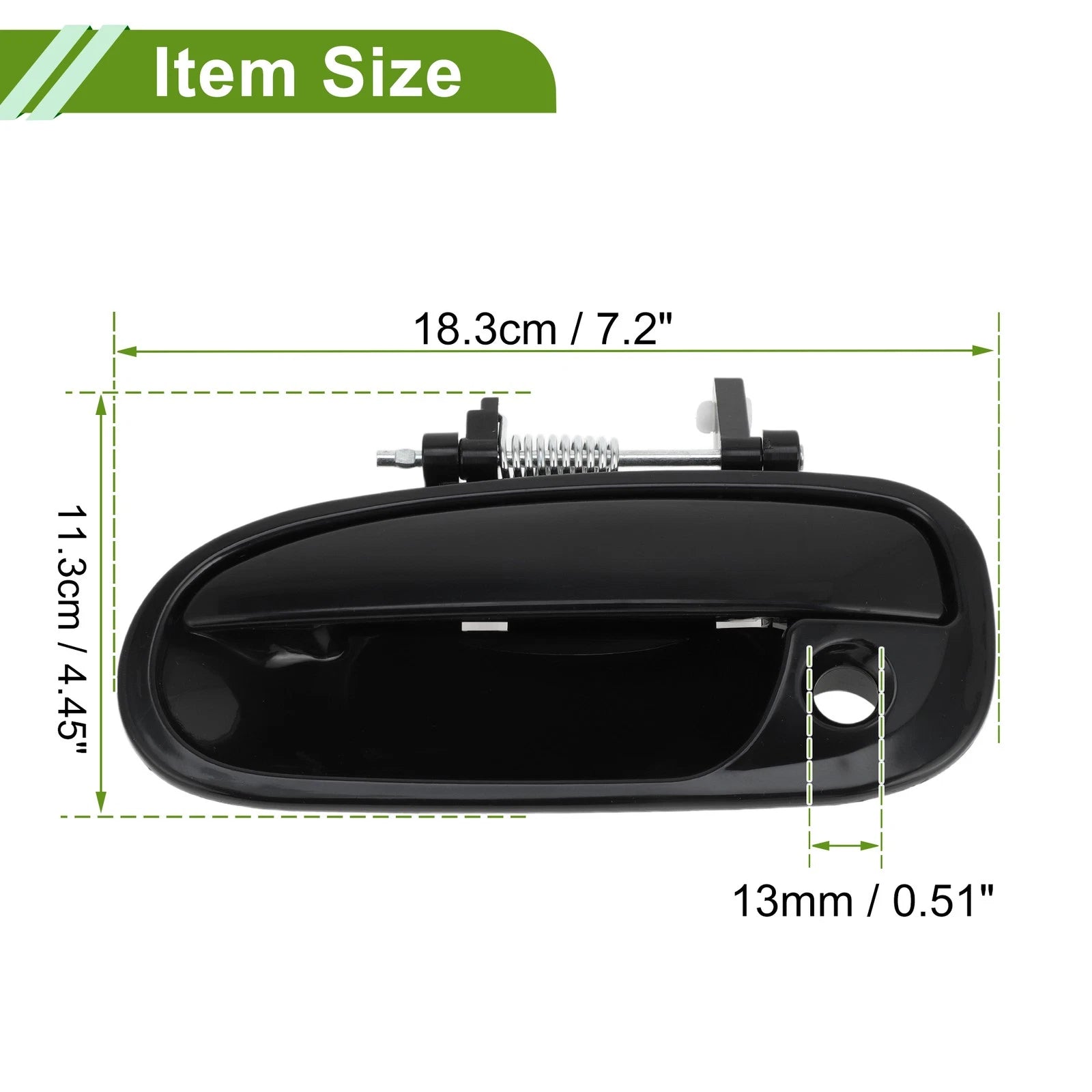 Exterior Door Handle for Honda Civic (1996–2000) Front Left Black Plastic