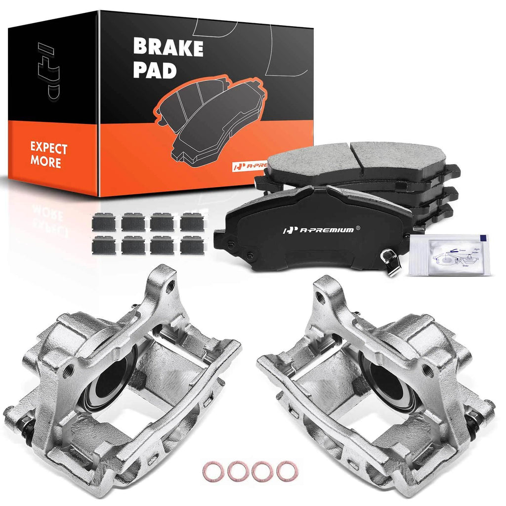 Front Brake Calipers & Ceramic Brake Pads for Dodge Journey (2009–2012)
