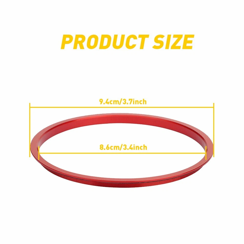Set of 4 Vent Ring Outer Trim Covers Red Alloy for Toyota Tacoma (2016–2022)