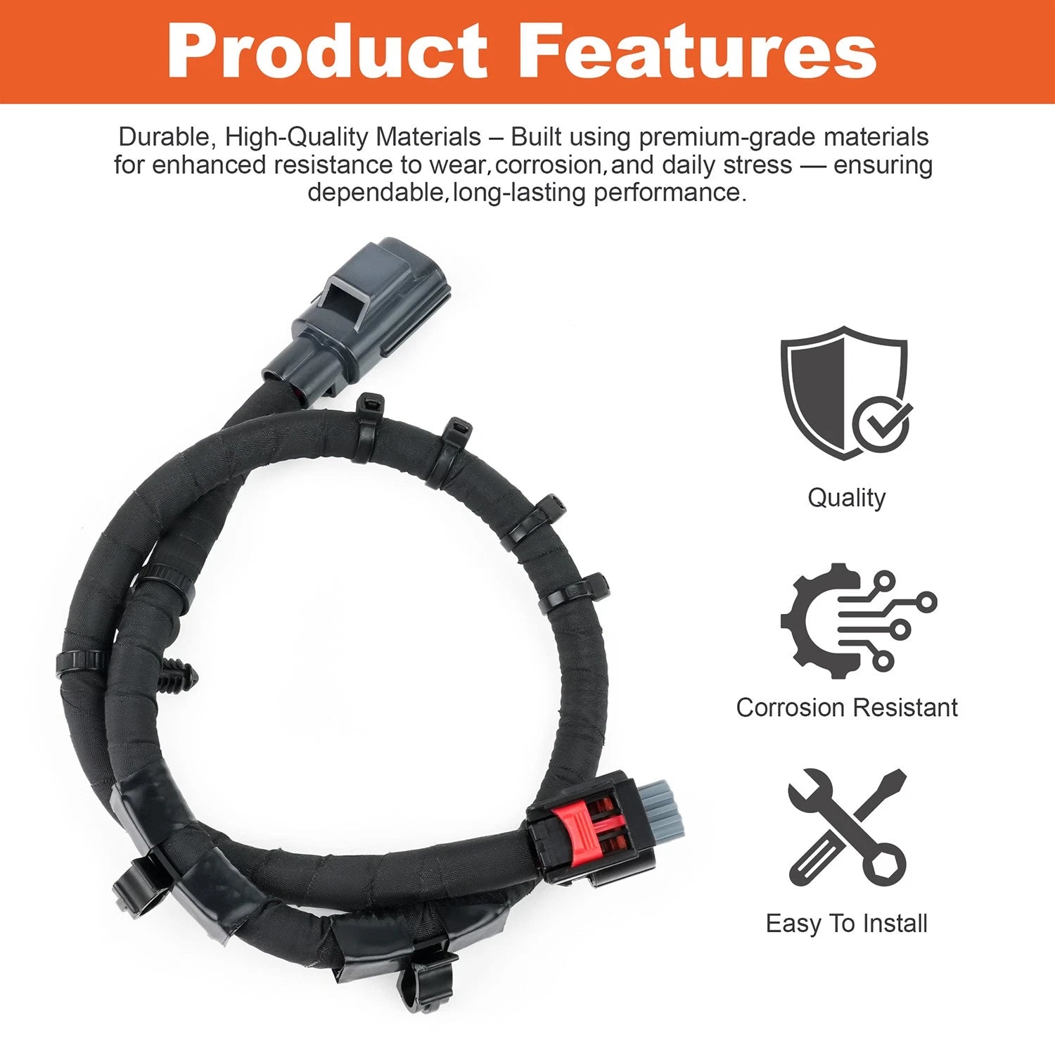 Rear Parking Brake Cable Harness for Ford Edge (2017–2023) Replaces H2GZ-14A411-A